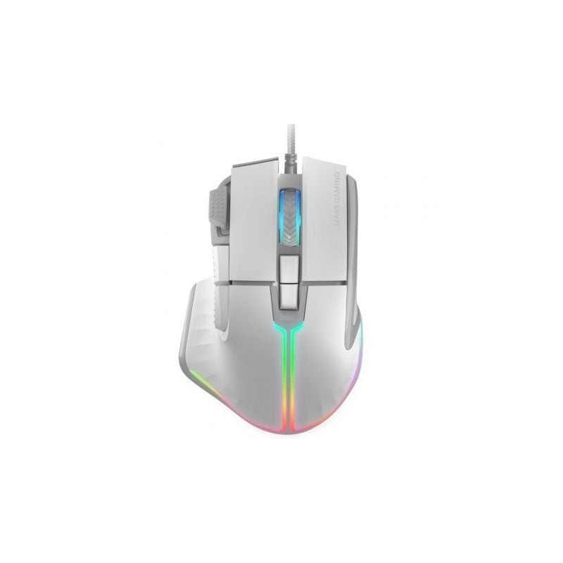 Ratón Gaming Mars Gaming MM-XT- Hasta 12800DPI- Blanco