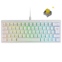 Teclado Gaming Mecánico Mars Gaming MKMINIPRO- Switch Amarillo- Blanco