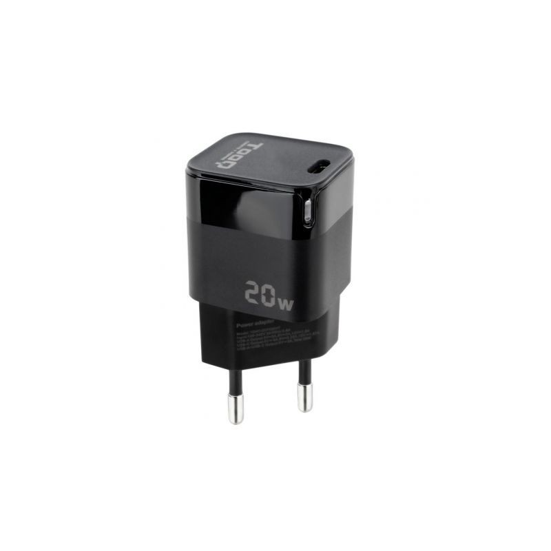 Cargador de Pared TooQ TQWC-PD20- 1xUSB Tipo-C- 20W