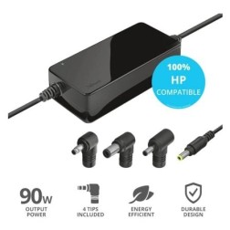 Cargador de Portátil Trust MAXO Para HP- 90W- Automático- 4 Conectores- Voltaje 18-20V