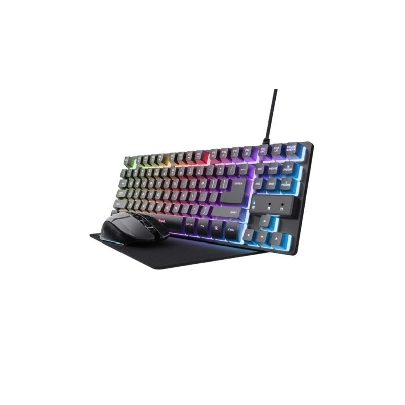 Pack Gaming Trust Gaming GXT 794- Teclado RGB + Ratón RGB + Alfombrilla