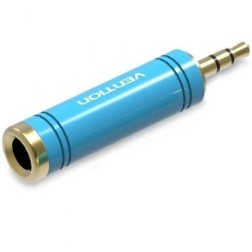 Adaptador Jack Vention VAB-S04-L- Jack 3-5 Macho - Jack 6-5 Hembra- Azul