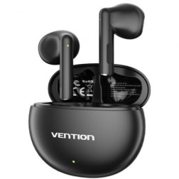 Auriculares Bluetooth Vention ELF 06 NBKB0 con estuche de carga- Autonomía 6h- Negros