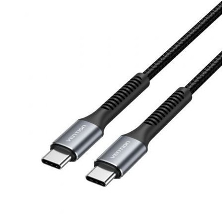 Cable USB Tipo-C Vention H15BF- USB Tipo-C Macho - USB Tipo-C Macho- 60W- 480Mbps- 1m- Negro