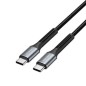 Cable USB Tipo-C Vention H15BF- USB Tipo-C Macho - USB Tipo-C Macho- 60W- 480Mbps- 1m- Negro