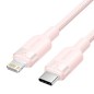 Cable USB Tipo-C Lightning Vention LALPF- USB Tipo-C Macho - Lightning Macho- 27W- 480Mbps- 1m- Rosa