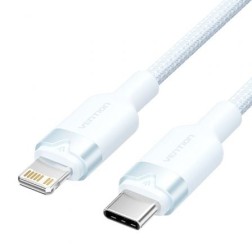 Cable USB Tipo-C Lightning Vention LALSH- USB Tipo-C Macho - Lightning Macho- 27W- 480Mbps- 2m- Azul