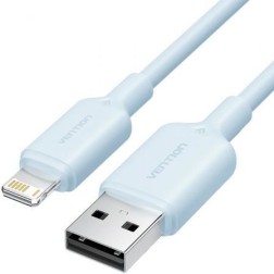 Cable USB 2-0 Lightning Vention LAMSH- USB Macho - Lightning Macho- 480Mbps- 2m- Azul