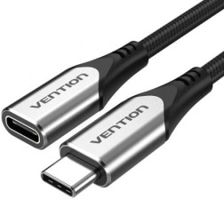 Cable Alargador USB 3-1 Tipo-C Vention TABHF- USB Tipo-C Macho - USB Tipo-C Hembra- 1m- Gris