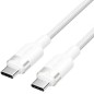 Cable USB 2-0 Tipo-C 3A Vention TRDWF- USB Tipo-C Macho - USB Tipo-C Macho- Hasta 60W- 480Mbps- 1m- Blanco