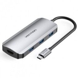 Docking USB Tipo-C Vention TOFHB- 1xHDMI- 3xUSB- 1xUSB Tipo-C- 1xUSB Tipo-C PD