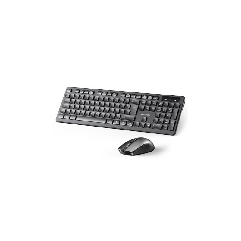 Teclado y Ratón Inalámbricos Vention Combo KTDB0-ES- Negro