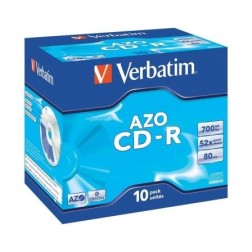 CD-R Verbatim AZO Crystal 52X- Caja-10uds