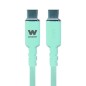 Cable USB 2-0 Tipo-C Woxter PE26-189- USB Tipo-C Macho - USB Tipo-C Macho- Hasta 60W- 480Mbps- 1-2m- Verde