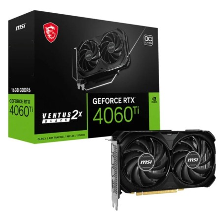 TARJETA GRÁFICA MSI RTX 4060TI VENTUS 2X BLACK 16G OC