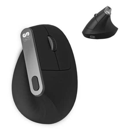 RATON ERGONOMICO SUBBLIM ERGO DUAL NEGRO RECARGABLE