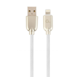 CABLE DE DATOS Y CARGA GEMBIRD 8 PINES DE CAUCHO PREMIUM, 1 M, BLANCO