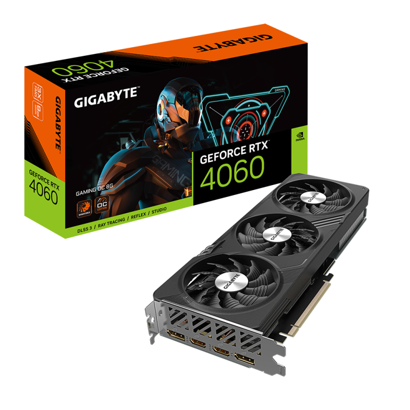 Tarjeta Gráfica Gigabyte GeForce RTX 4060 GAMING OC 8G- 8GB GDDR6