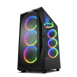 CAJA ATX SHARKOON REV300 2XUSB3-0 RGB SIN FUENTE NEGRO