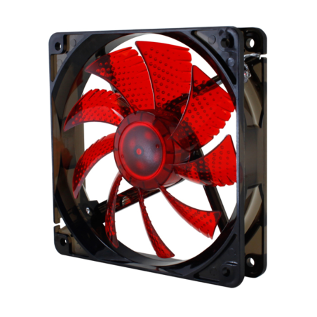 VENTILADOR CAJA NOX COOL FAN LED 120MM NEGRO LED ROJO