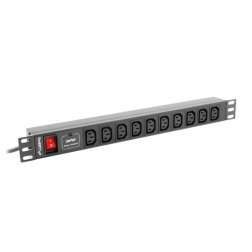 REGLETA LANBERG 1U 10A RACK 19 10X SOCKET NEGRO 2M