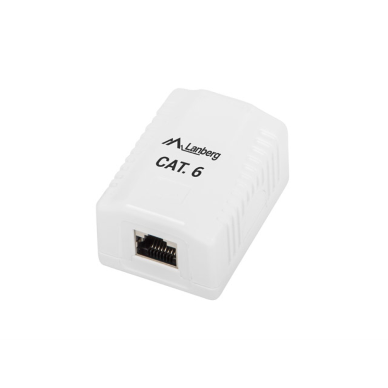 ROSETA DE SUPERFICIE LANBERG CAT-6 FTP 1X TOMA RJ45 BLANCO