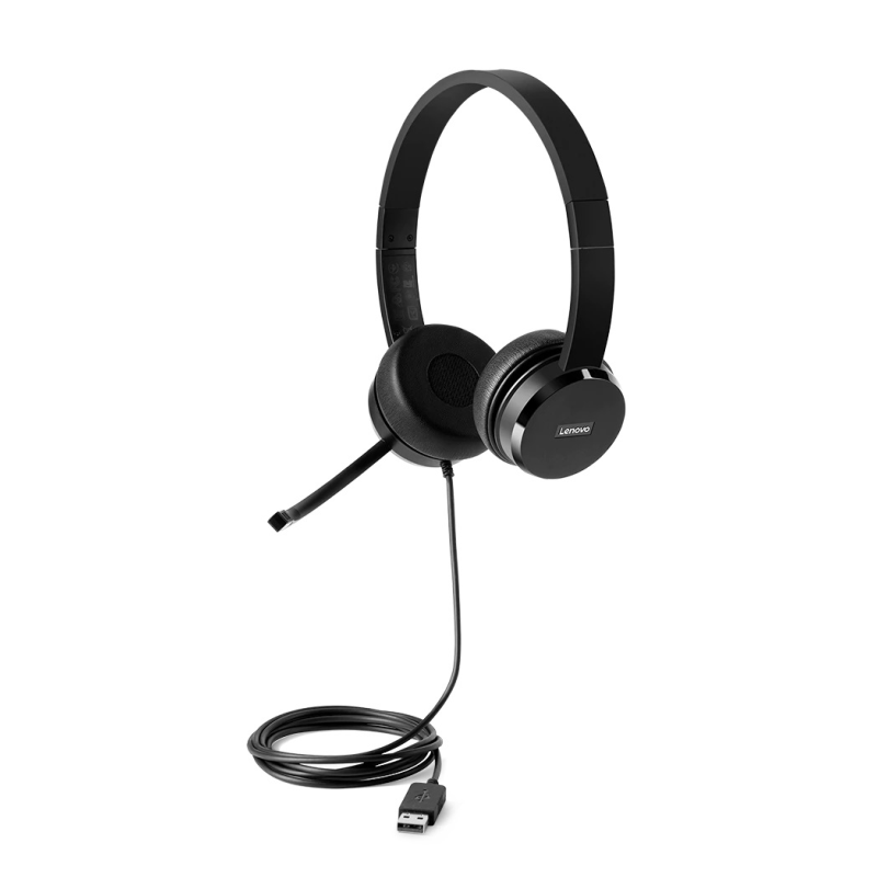 AURICULARES LENOVO DIADEMA AURICULARES Y MICROFONO STEREO USB