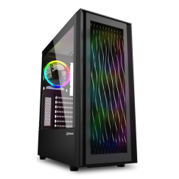 CAJA ATX SHARKOON RGB WAVE 2XUSB3-0 RGB SIN FUENTE NEGRO