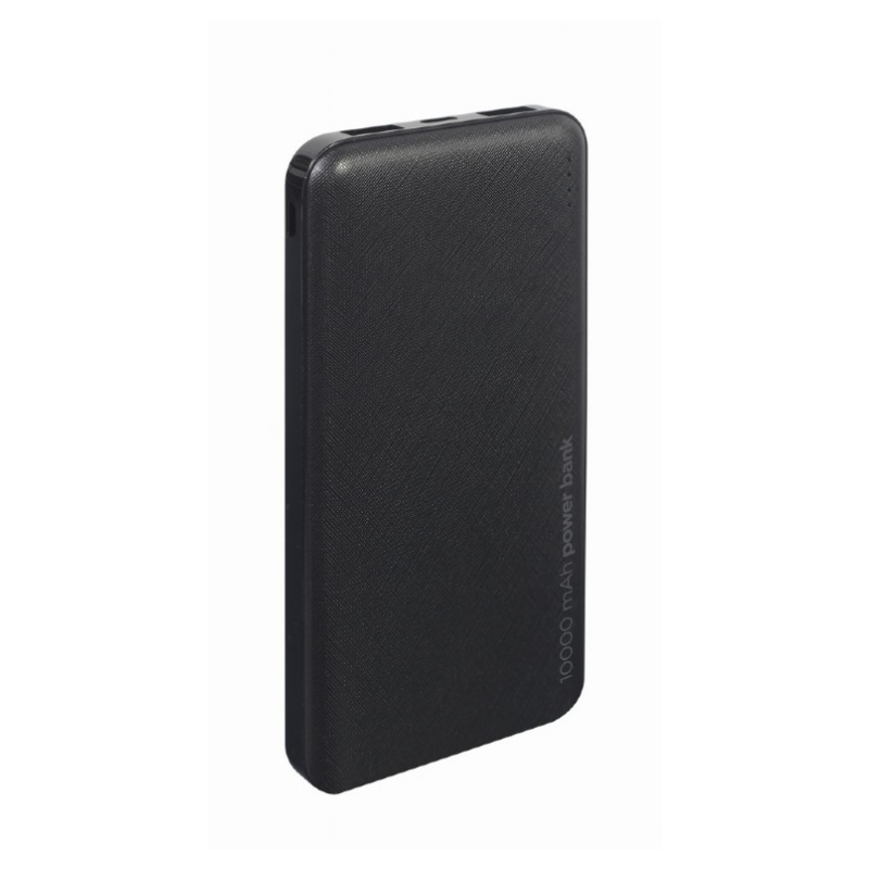 POWERBANK GEMBIRD 10000mAh 1x microUSB A 2x USB-A NEGRO