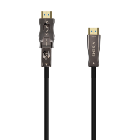 CABLE HDMI AISENS V2-1 OPTICO ACTIVO AOC DESMONTABLE 8K60HZ M-M 15M NEGRO