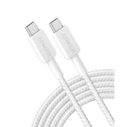 CABLE ANKER 322 USB-C TO USB-C CABLE NYLON 3M 60W WHITE