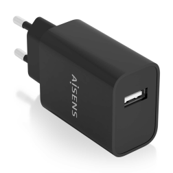 CARGADOR AISENS USB 10W ALTA EFICIENCIA 5V-2A NEGRO