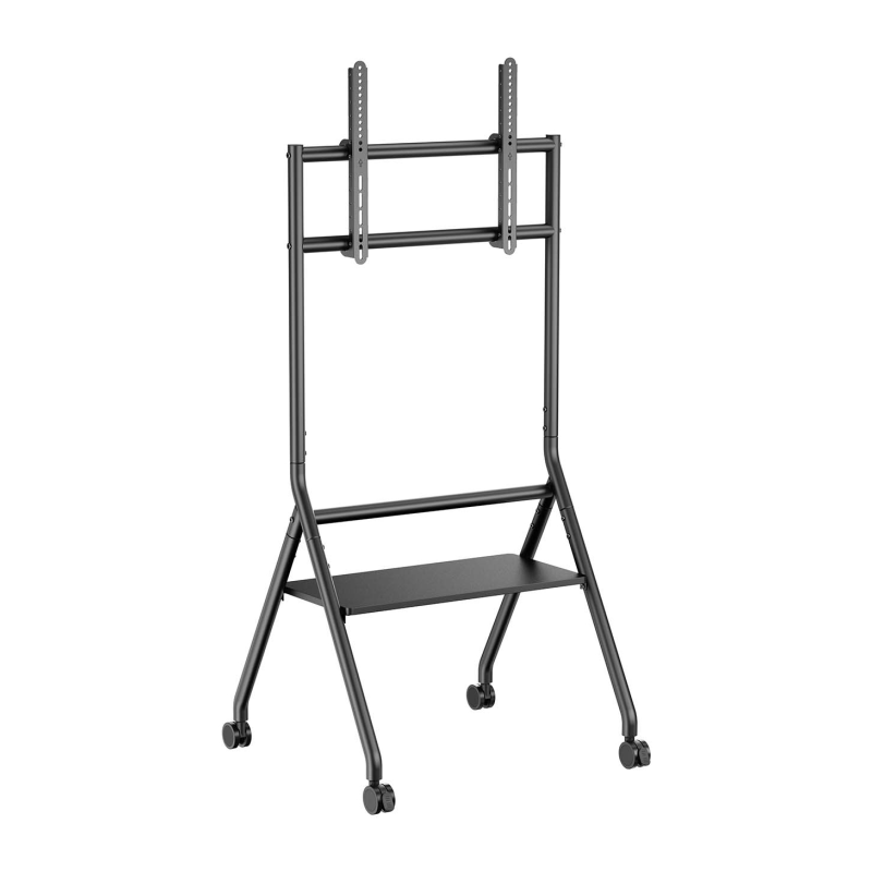 SOPORTE AISENS SUELO RUEDAS BANDEJA PANTALLA 80KG DE 37-86 NEGRO