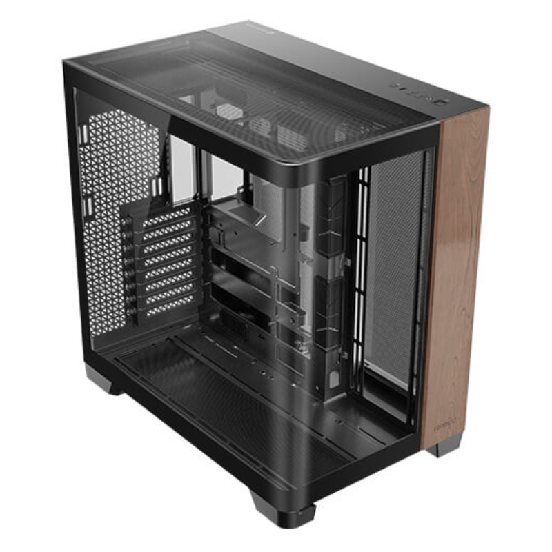 CAJA ANTEC C8 CURVE WOOD E-ATX NEGRO 2XVENT 160 MM 1X140MM 2XUSB SN FUENTE