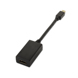 Cable Conversor Aisens A125-0137- Mini DisplayPort Macho - HDMI Hembra- 15cm- Negro