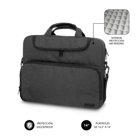 MALETIN SUBBLIM AIR PADDING LAPTOP BAG 13,3-14" DARK GREY