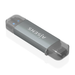 Lector de Tarjetas Externo Aisens ASCR-2AC08-GR- USB 3-1