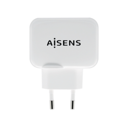 AISENS CARGADOR USB 17W 5V 3-4A 2xUSB CON CONTROL AI BLANCO