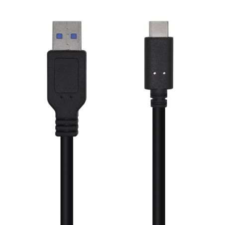 CABLE AISENS USB 3-1 GEN2 10GBPS 3A TIPO USB-C M-A M NEGRO 0,5mts