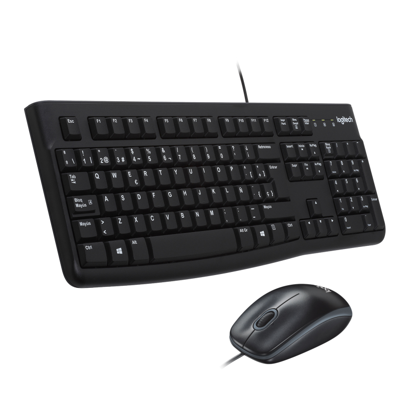 COMBO TECLADO RATON LOGITECH MK120 USB NEGRO