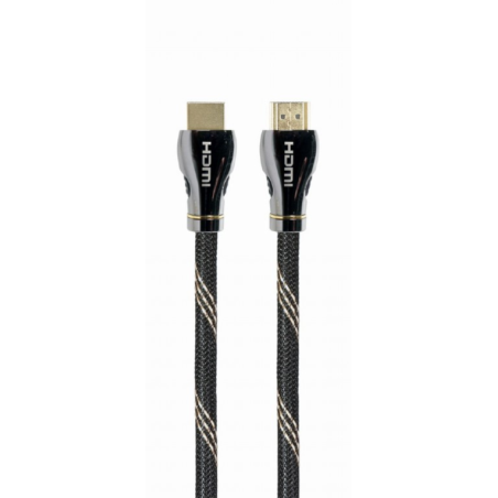 CABLE HDMI 2-1 8K 60HZ GEMBIRD CCBP-HDMI8K-3M PREMIUM TRENZADO ETHERNET 3M NEGRO