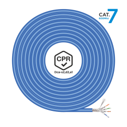 Bobina de Cable RJ45 SFTP AWG23 LSZH CPR Dca Aisens A146-0665 Cat-7- 305m- Azul