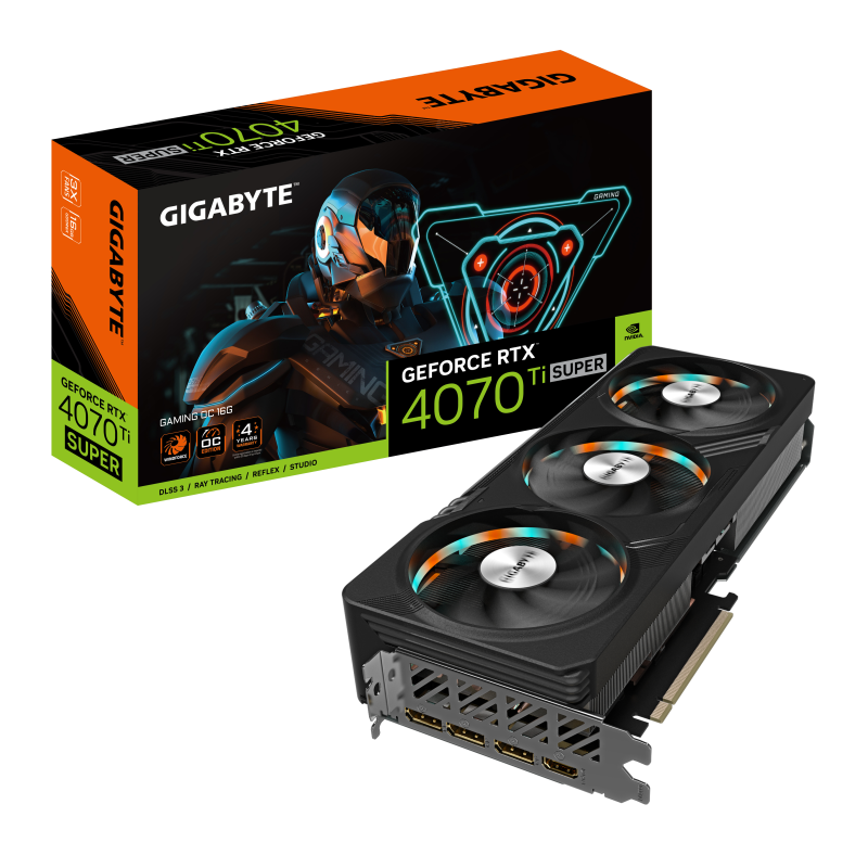 TARJETA GRAFICA GIGABYTE RTX 4070 TI SUPER GAMING OC 16GB