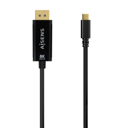 CABLE CONVERSOR AISENS USB-C A DISPLAYPORT 8K60HZ NEGRO 1-8M