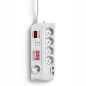 Regleta con interruptor Salicru SAFE MASTER- 5 Tomas de corriente- 1 Master- 2 USB- Cable 1-8m- Blanca