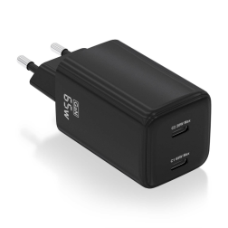 CARGADOR AISENS GAN 65W 2XUSB-C PD3-0 QC4-0 NEGRO