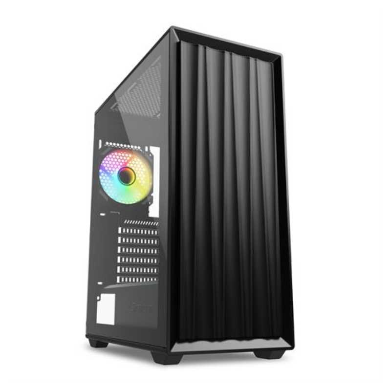 CAJA GAMING SHARKOON VK3 RGB ATX NEGRO 2XUSB 1XTRRS SN FUENTE