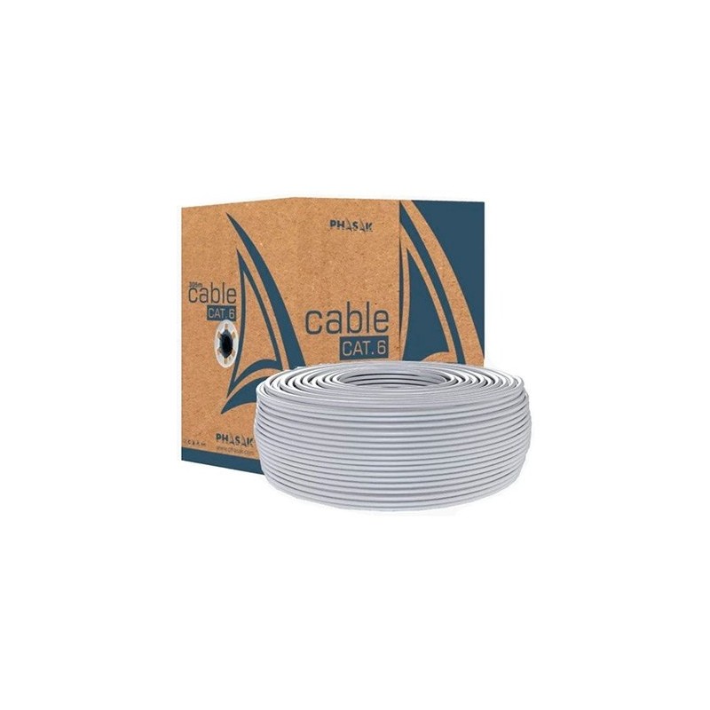 BOBINA CABLE GRIS PHASAK UTP AWG23 100m