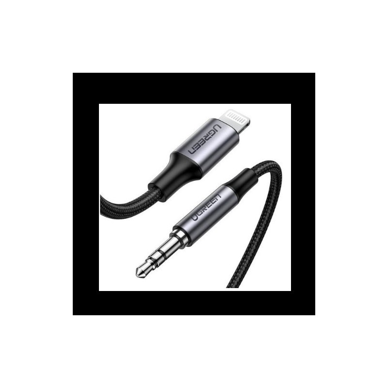 CABLE UGREEN LIGHTNING TO 3-5MM MALE ADAPTER 1M