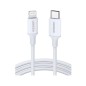 CABLE UGREEN USB-C to LIGHTNING MFI 1M WHITE